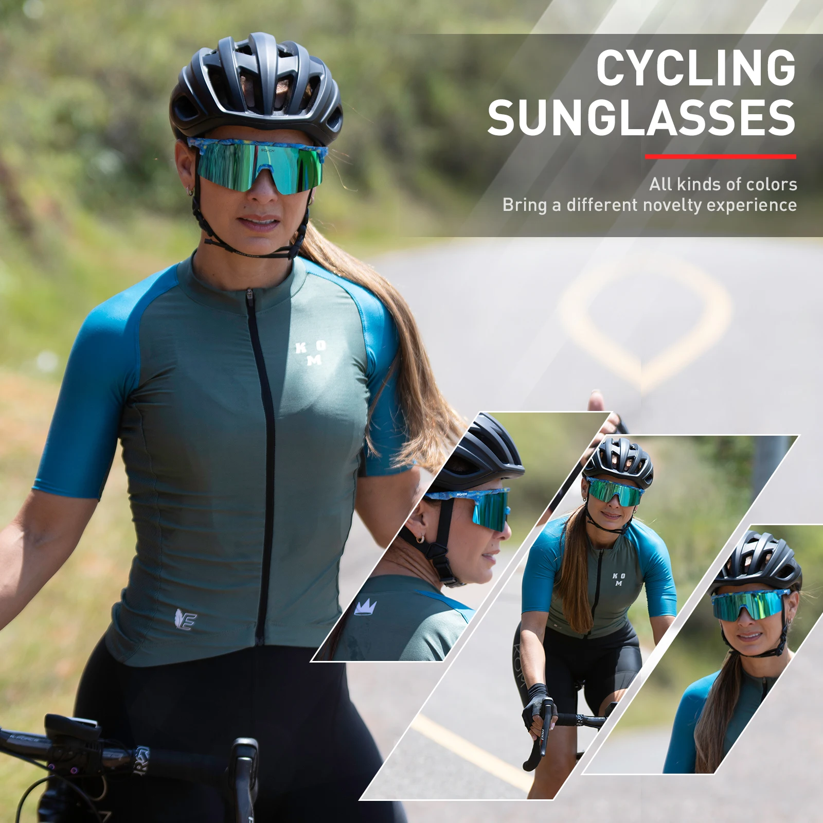 SCVCN Cycling Glasses Outdoor Sports Driving Motorcycle Sunglasses Men Bike MTB Glasses Women Hiking Eyewear Baseball Goggles