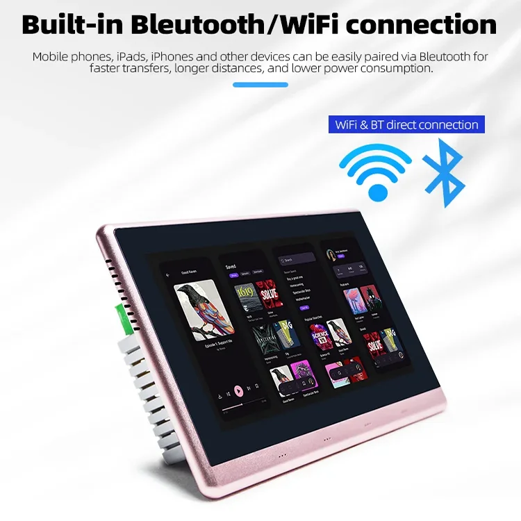 NEW 7 inch Android 11  wall music amplifier audio System 8 x 30W 2 Zone Android 11 wifi 7 inch Touch Screen Wall Amplifier 5