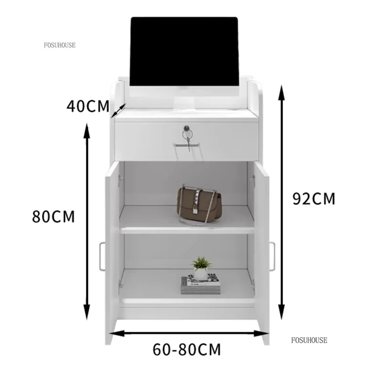 Nordic Reception Desks Supermarket Convenience Store Mini Cashier Desks Multifunctional Furniture Bar Table Counter Tables C