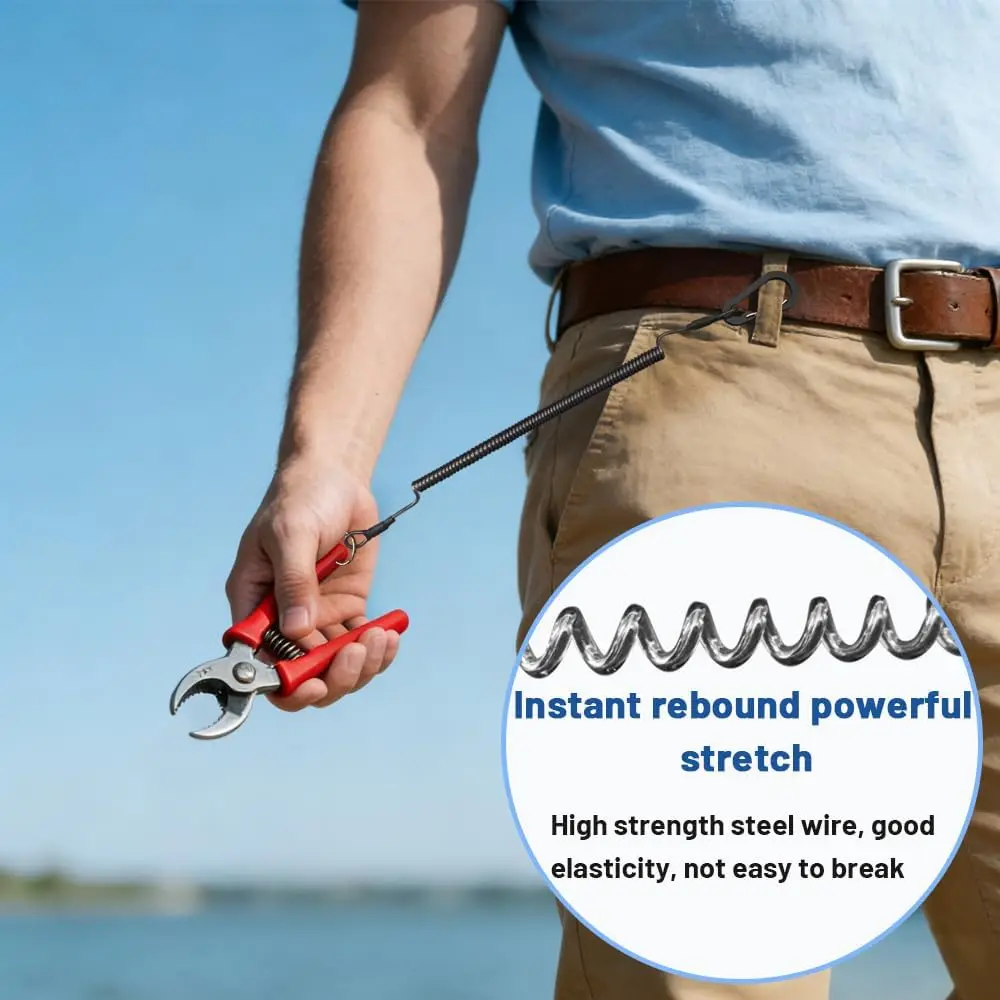 Retractable Anti-Theft Phone Strap with Quick Release Buckle and Tether Tabs
