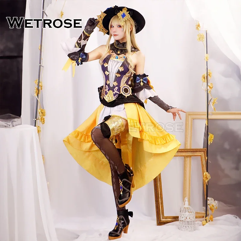 

[Wetrose】в наличии Navia SSR Косплей Фонтейн геншин ударопрочный костюм новый Сави❤Полный комплект париков и шляп для Хэллоуина Naviya