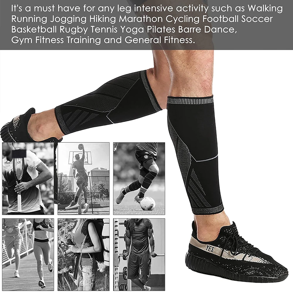 Unisex Sports Compression Sleeve for Leg, Calf, and Elbow Support