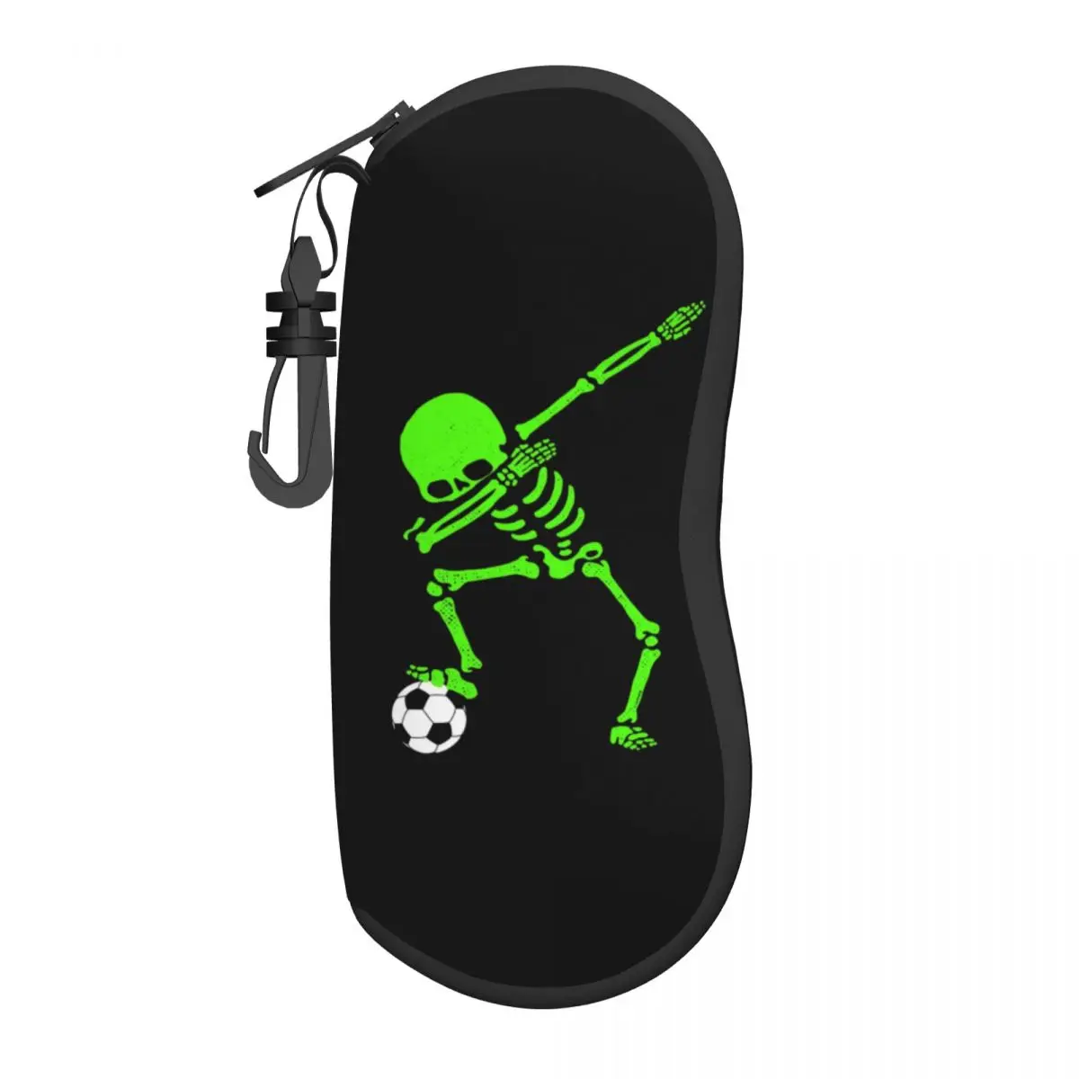 

Custom Halloween Dabbing Skeleton Football Shell Glasses Case Unisex Travel Soccer Ball Eyeglasses Case Sunglasses Protector Box