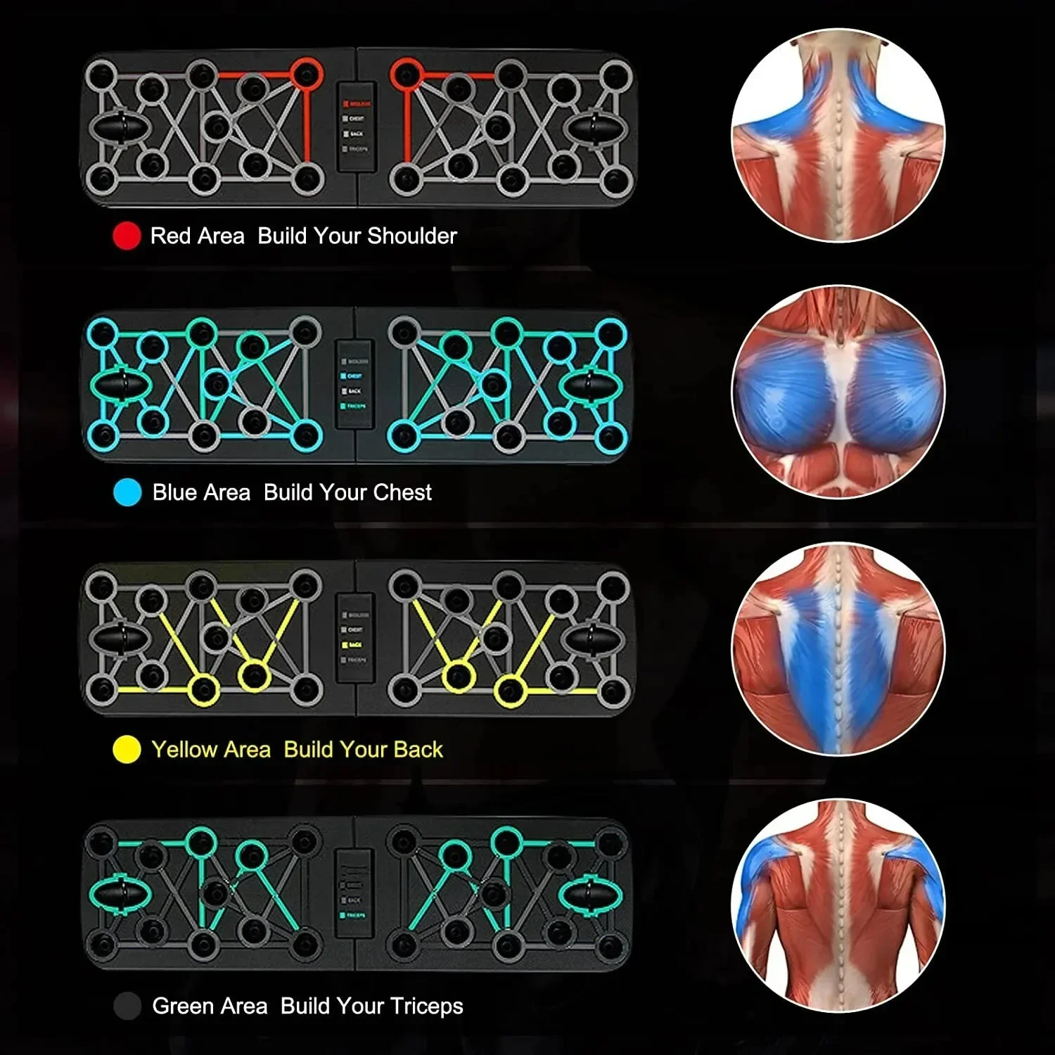 Push Up Board Functional Training Equipment Bodybuilding Home Fitness Equipment Gym Push Up Bars Exercise MuscleBuilding Tools