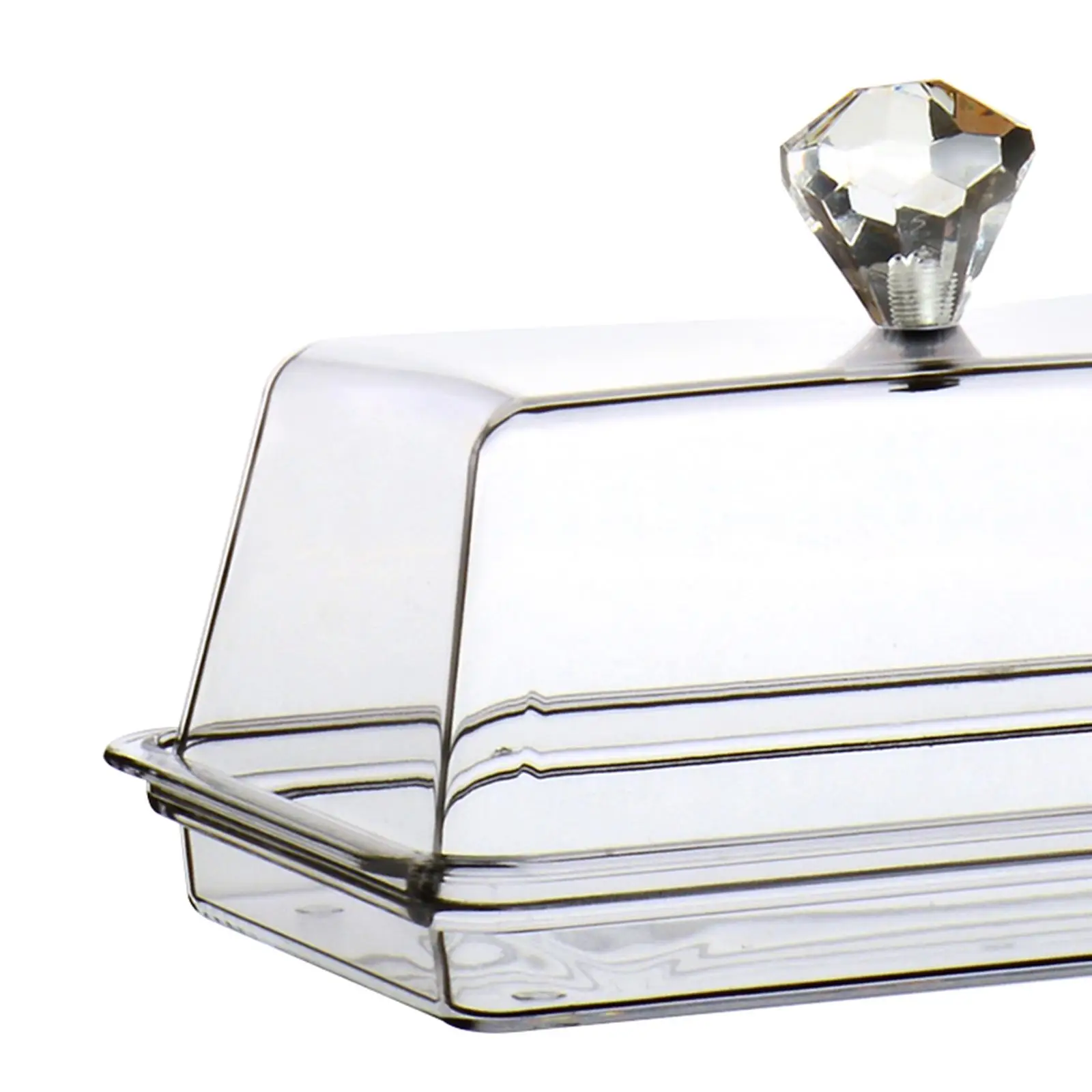 Clear Butter Dish with Cover Container Kitchen Accessories Dinnerware Butter Holder Cheese Server Storage Keeper Tray Butter Storage Box