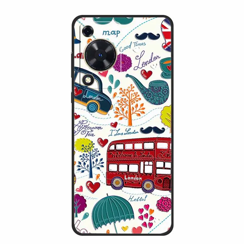 Embossed 3D Shockproof Silicone Phone Case - Soft Protective Cover