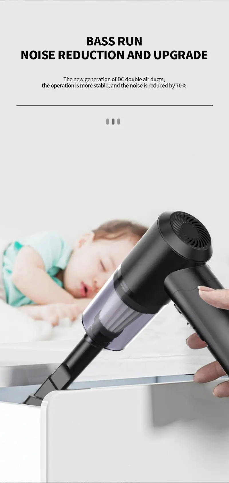 20000Pa Wireless Car Vacuum Cleaner Cordless Handheld Auto Vacuum Home & Car Dual Use Mini Vacuum Cleaner With Built-in Battrery