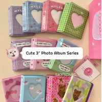 SKYSONIC Kawaii 3" Photo Alblum 20pcs Sleeves PP PVC Storage Card Bag Holder Bear Cat Korean Postcards Collect Book Organizer 1