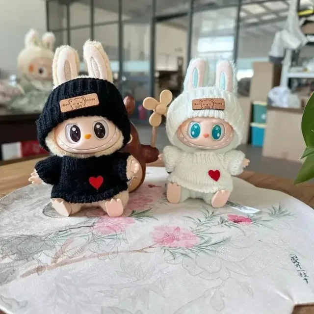 17cm Toy Doll Clothes for Labalbu Accessories Luxury Backpack New Original Clothing for Labbubu Sweater Outfit Mini Cute Bag Hat 2