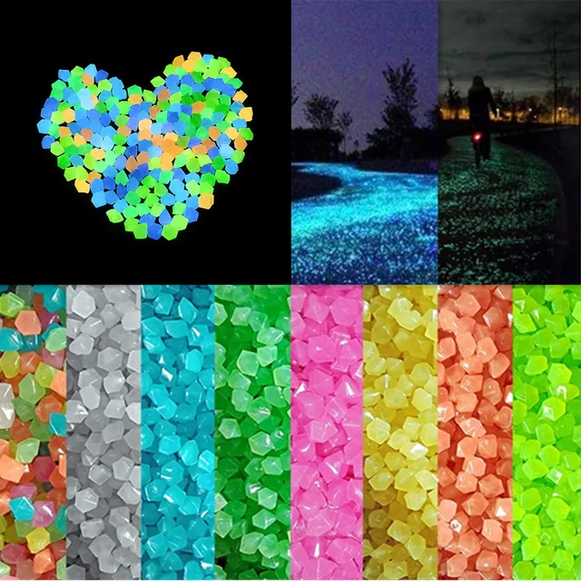 500 db Kerti Dekoráció Fényes Kövek Ragyogása A Sötét Kültéri Udvarban Gyeppályán Halvány Akvárium Kavicsos Sziklák 1000 - Image 6