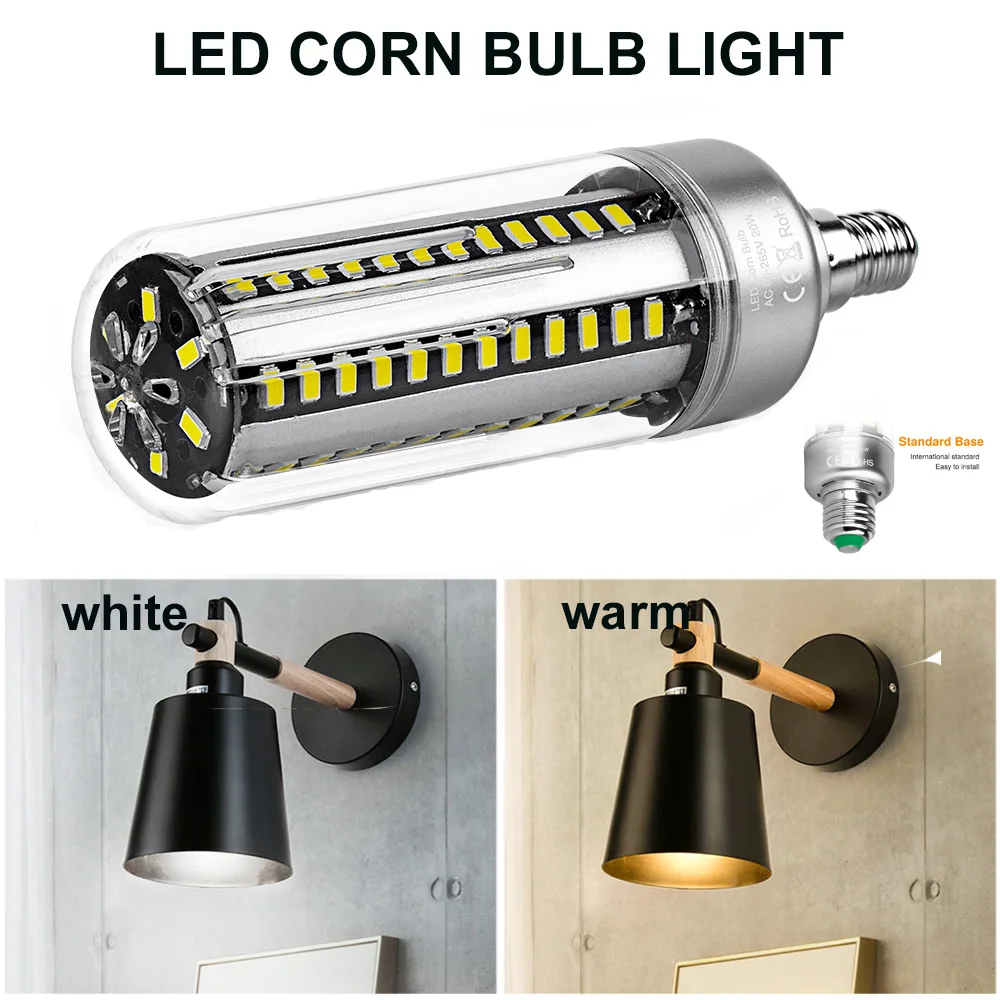 E27 LED Corn Bulb Light 220V 96leds Indoor LED Lamp Bulb AC85-265V Led Energy Saving Lights Aluminum Heat Dissipation Corn Light