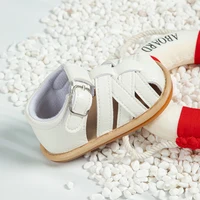 KIDSUN Outdoor Rubber Soft Sole Anti-slip Baby Sandals Prewalk Toddler Pu Leather Baby Boy Girl Shoes Summer Beach Flat Sandals 6