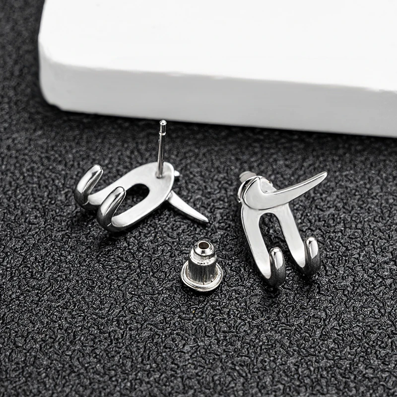 Vintage Minimalist Charm Punk Earring for Men Detachable Dual Purpose Stud Earring Prong Ear Punk Party Mens Jewellery Hombre 6