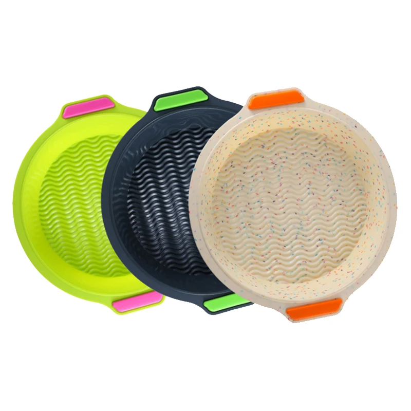 10 Inch Pie Pan,Silicone Quiche Pan Pie Mold Round Cake Pan Baking Dish