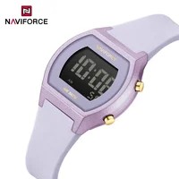 NAVIFORCE Lady Fashion Watches Electronic Watch Luminous Display Casual Timepiece 3ATM Waterproof Women's Silicone Strap Gift