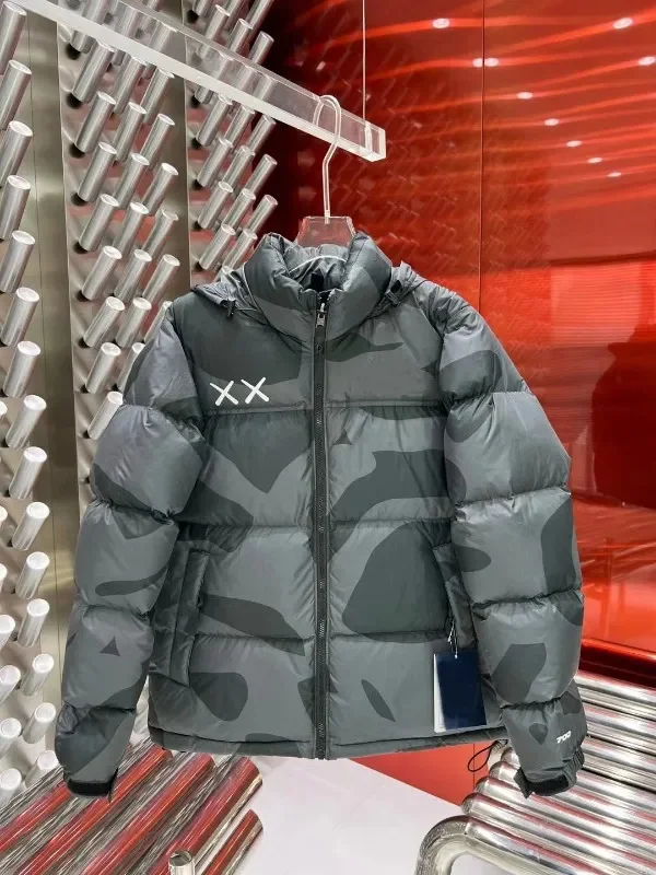 

Autumn and Winter New Super Thick Black White Double Color Casual Camo High Quality Down Bread Suit Men Jacket Coats