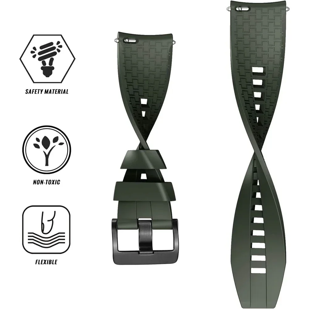 Versatile Silicone Watch Strap - 20/22mm - Premium Design