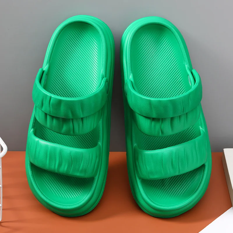 Damtofflor Mjukt skum Sliders Tofflor för inomhus utomhus Halkfria sommartofflor Halkfria sommartofflor_voghion.com