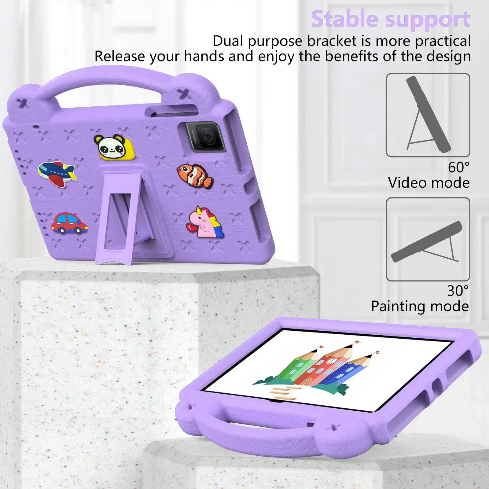 Kids Shockproof EVA Tablet Case Cover, 10-11 inch, Protective and Durable Design