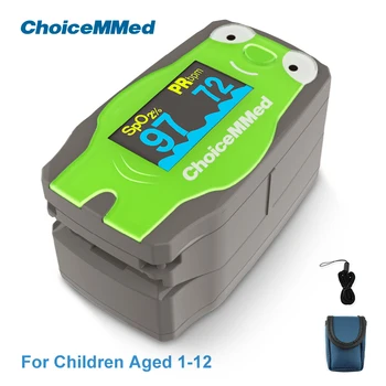 ChoiceMMed Children Finger Pulse Oximeter Blood Oxygen Saturation Monitor Pulse Rate Meter Pulse Oxiometer OLED Oximetro de dedo 1