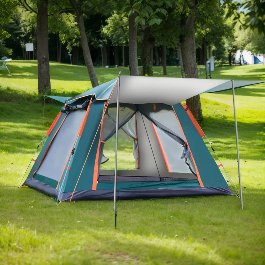 Automatic-Quick-Open-Tent-with-Canopy-Portable-Hexagonal-Tent-Sun ...