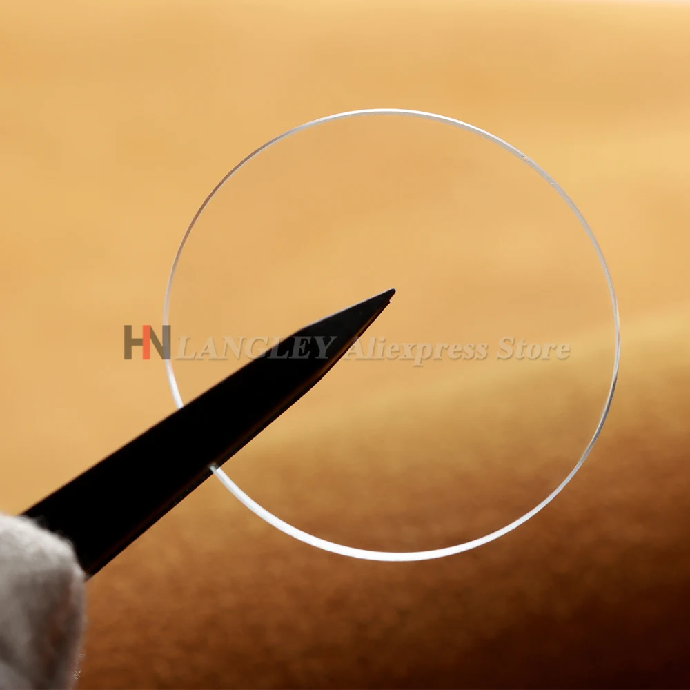 Transparent Flat Round Watch Glass Replacement - 1.5mm Thick, Available in Multiple Diameters (28-38mm) - Choose from 1, 2, or 5 Pieces