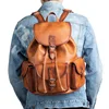 Natural Leather Men Backpack Handmade Genuine Leather Laptop Backpack Vintage Travel Bags Large Capacity Boys Shoolbags 6