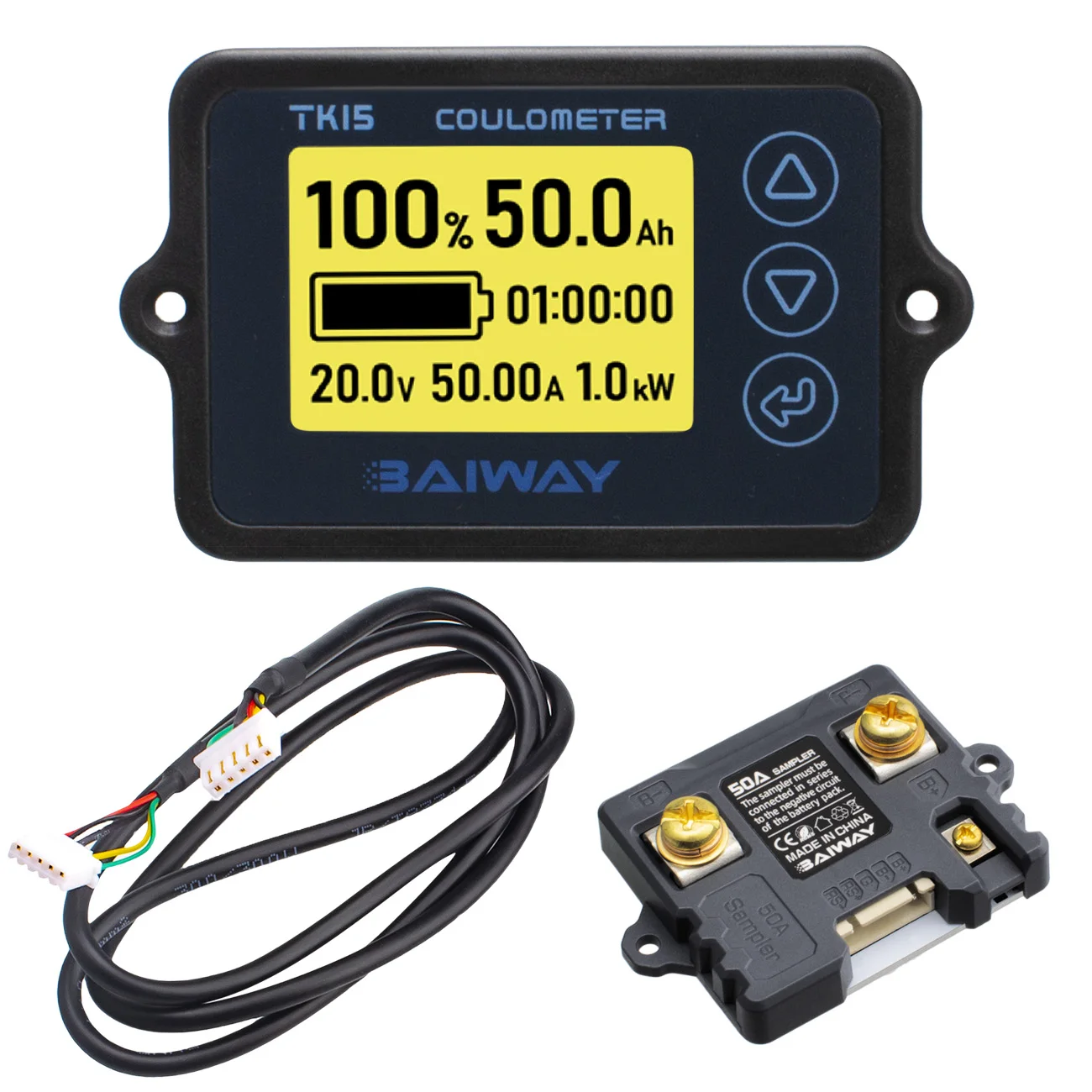 DC120V 50A Batteriekapazitätsanzeige Fahrzeug-Coulometer TK15H Spannungsmesser Tester für E-Bike/Balance Car/Reinigungsmaschine – Detail 10