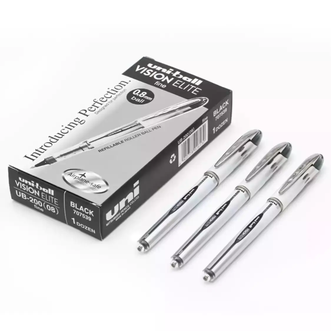 Uni Ball Vision Elite Roller Ball Pen UB-200 0.8mm Japan 2