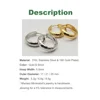 17/21/25mm 1/3Pairs Plain Statement Hoop Earrings Stainless Steel Huggies Cartilage Gold Color Earrings For Women Jewelry 2