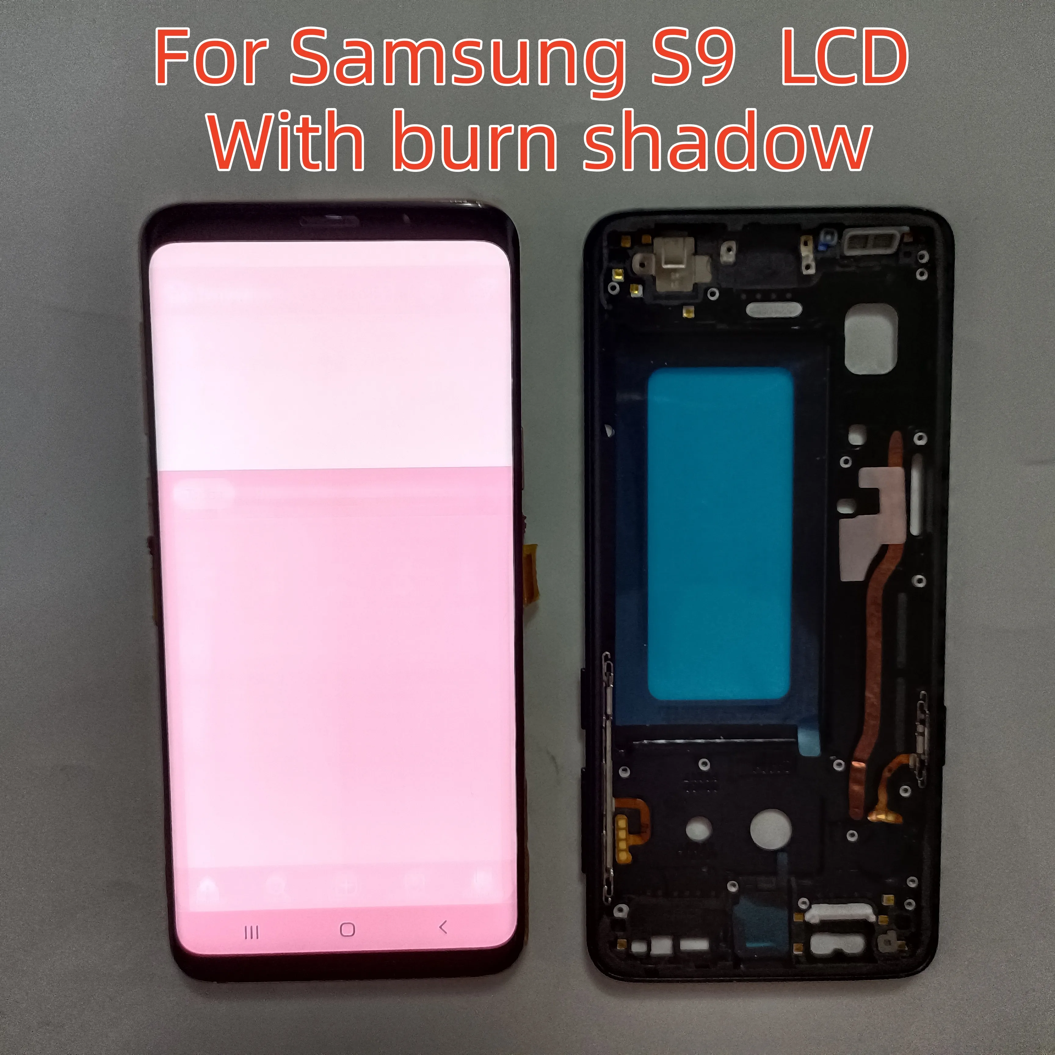 

100% Original Display For SAMSUNG Galaxy S9 G960F LCD Display Touch Screen s9 Digitizer Repair Parts With Frame，With burn shadow