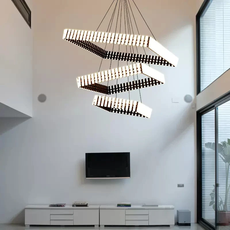

Modern Living Room Chandelier Lighting Home Indoor Decoration Square Chandelier Nordic Hanging Light For Bedroom/Study Room
