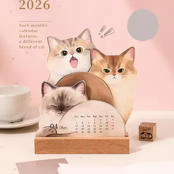 2026 Cute Cat & Dog Desk Calendar 1