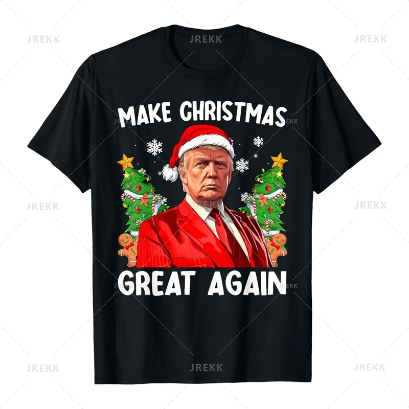 Funny Trump Ugly Christmas T Shirts For Men Make Christmas Great Again Trump T-shirt 3d Printed Round Neck Short Sleeve Tees 3d printed t shirts