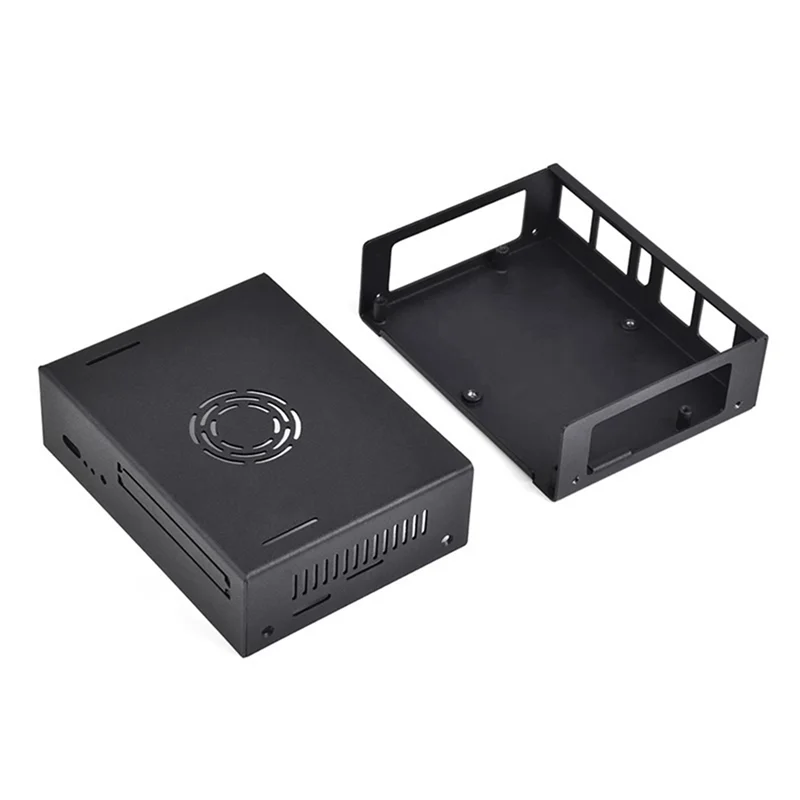 For VisionFive2 Special Metal Shell with Cooling Fan Mini Host Computer Shell IP30 Protection Level Multiple