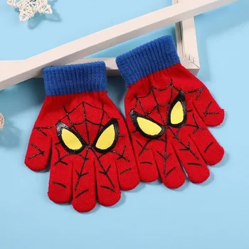 Luvas Infantis Quentes de Inverno do Homem-Aranha em Estoque, Luvas de Malha de Desenho Animado Anime, Presentes Fofos Decorativos 1