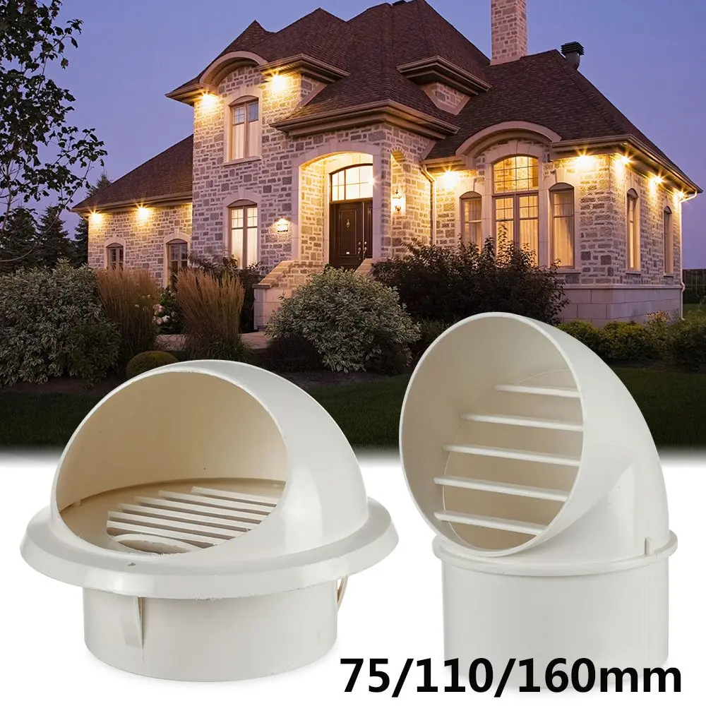 PVC Wall Ceiling Air Vent Ducting Ventilation Exhaust Grille Cover Home Tube Outlet Vent Cap air vent grille cover