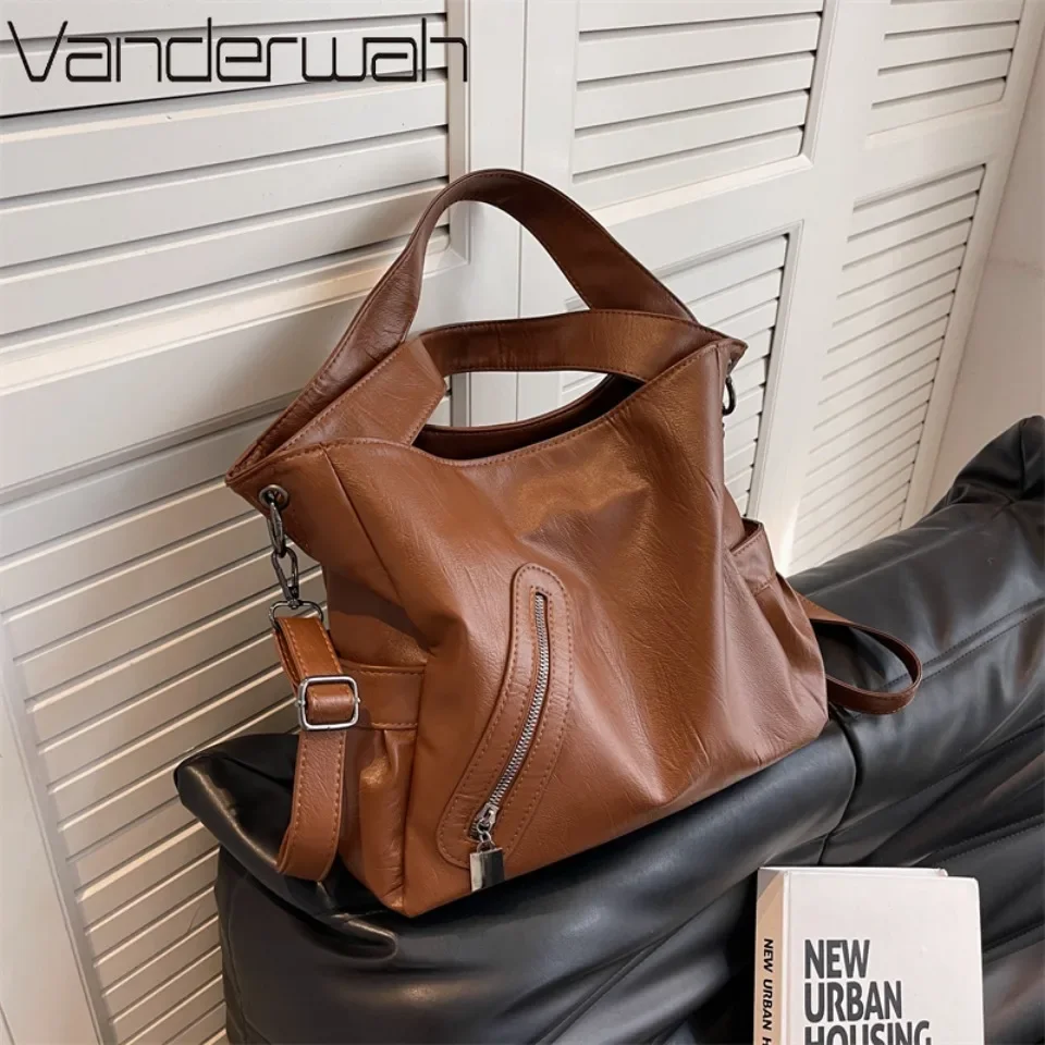 Women Hobo PU Leather Weave Lady Messenger Hbag Shoulder Bag Totes