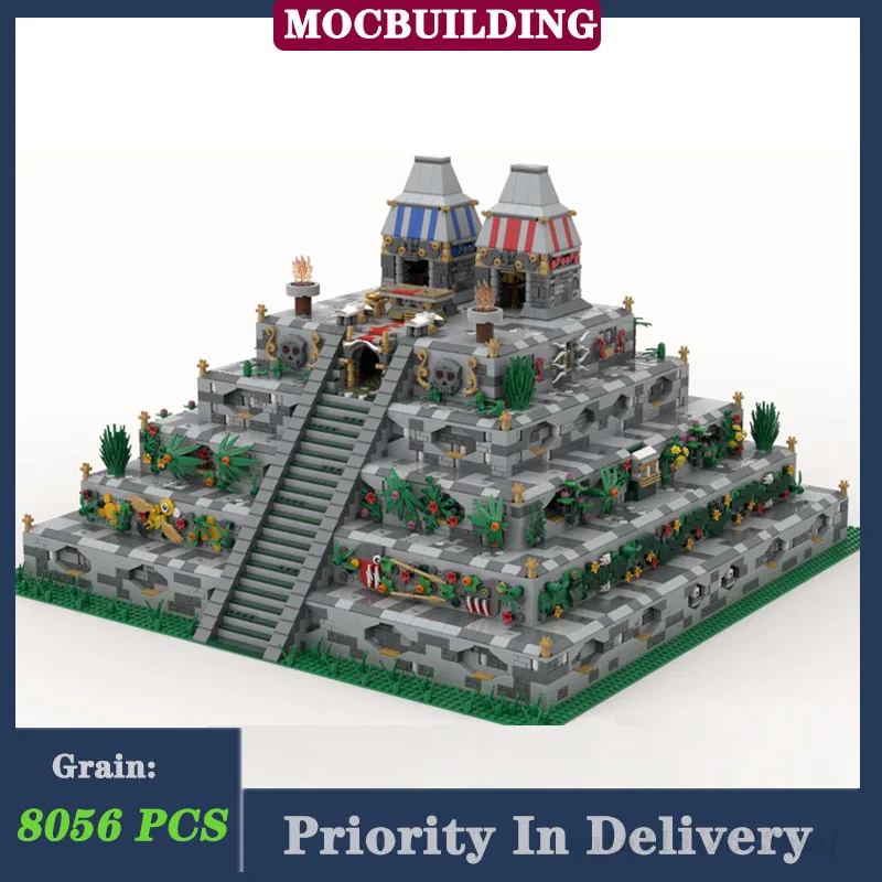 MOC 빌딩 피라미드 모델 빌딩 블록 조립 도시 궁전 컬렉션 시리즈 장난감 선물 세트