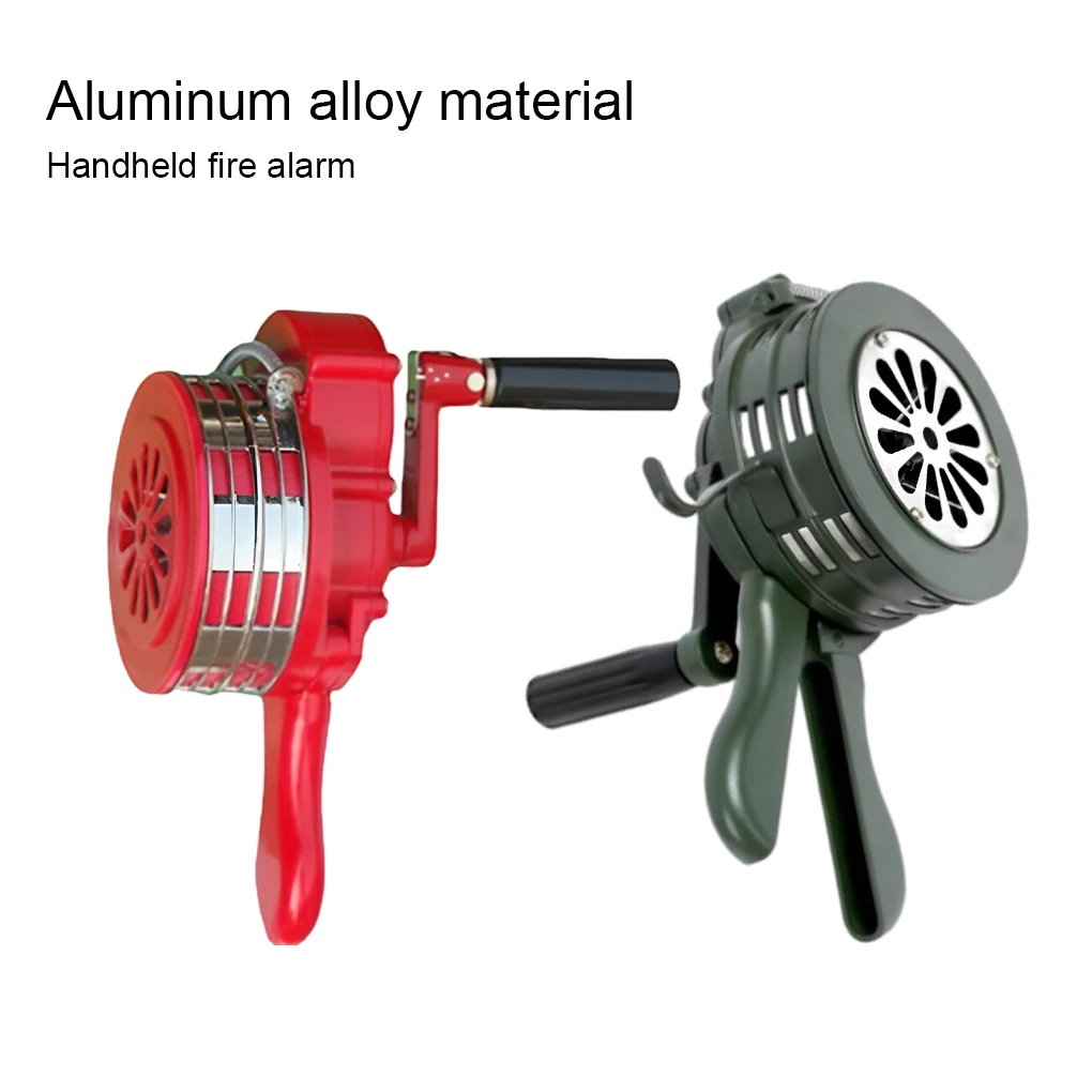 110dB Manual Metal Alarm Hand Crank Siren Horn Air Raid Emergency Safety Warning Siren for Fire Flood Prevention Disaster