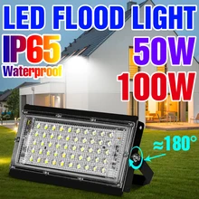 

Flood Light LED Outdoor Spotlights IP65 Waterproof Wall Lamp 220V LED Reflector Floodlight 50W 100W For Exterior Garden Lighting