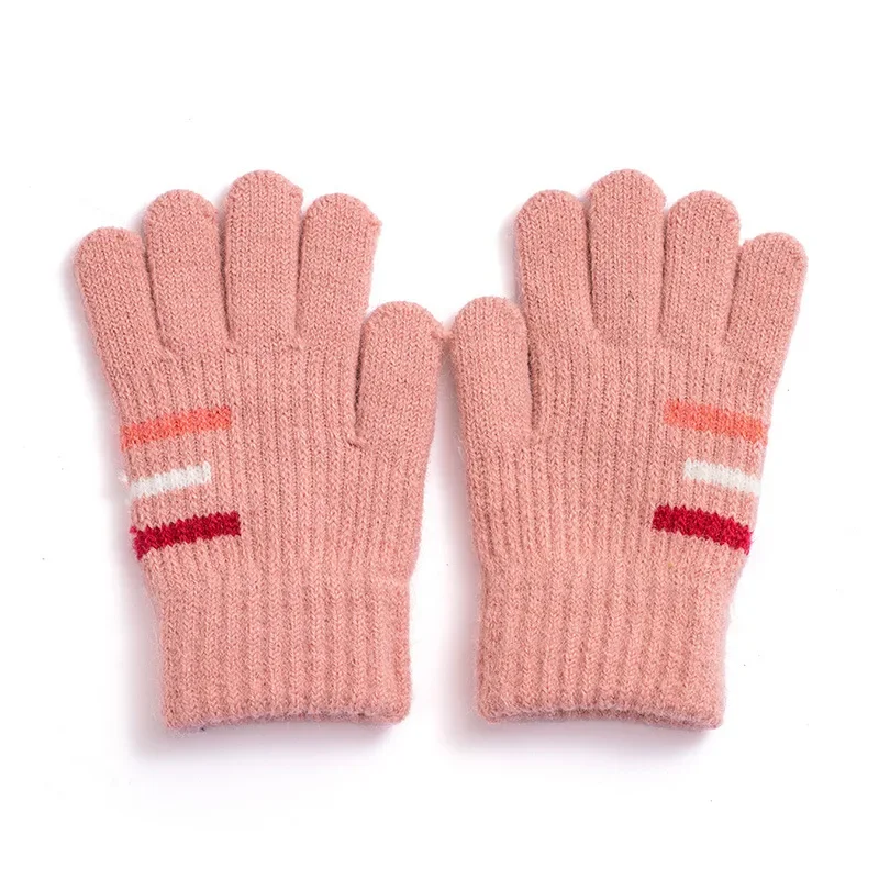 Winter Warm Kids Glove Fashion Simplicity Solid Color Mittens for Children Boy Girl Wool Cashmere Outdoor Glove for 3-6 Year Kid winter gloves
