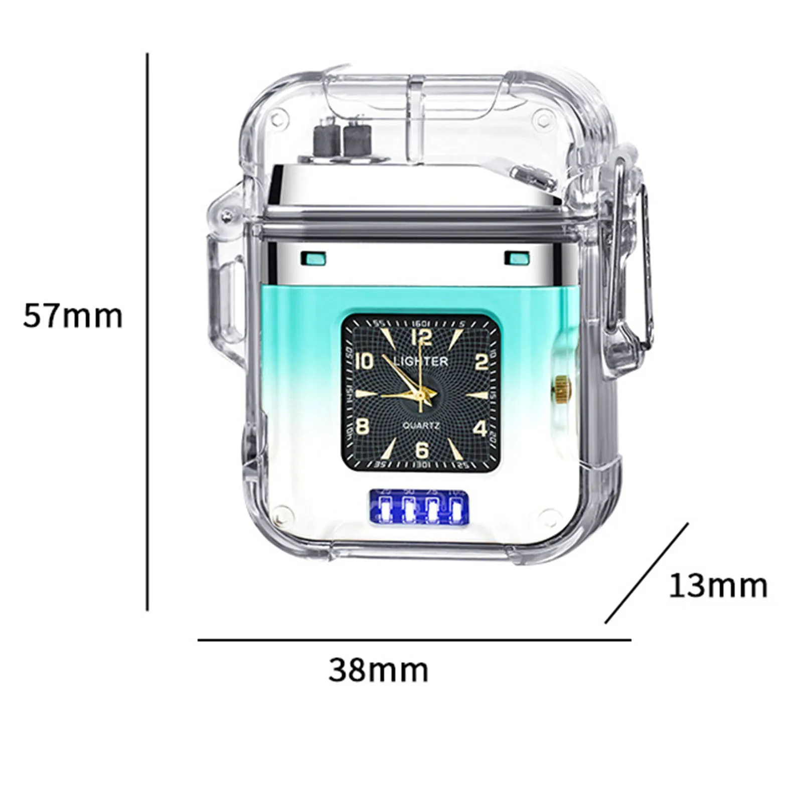 Portable Electric Arc Dual Lighter Rechargeable USB Flashlight Lighter for Camping Hiking Survival Tactical