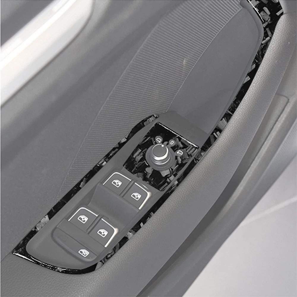 For Audi A3 S3 RS3 8V 2013-2019 Forged Carbon Fiber Center Console Gear Shift Air Vent Trim Set Car Interior Accessories Sticker