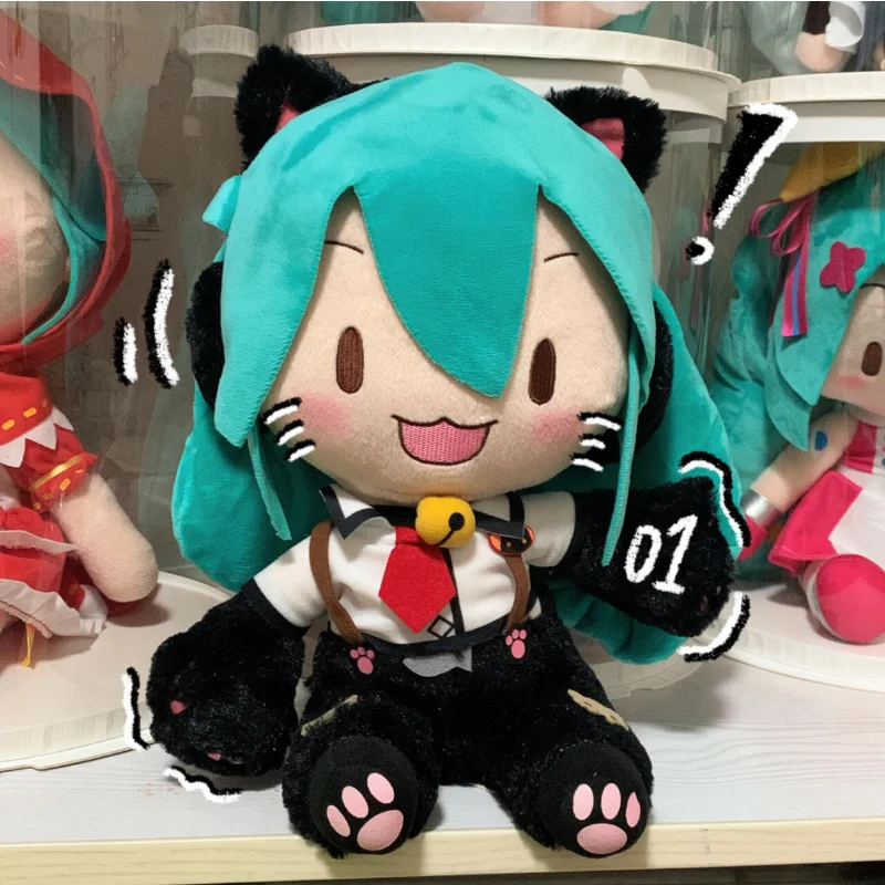 Anime Miku Fufu Plush Toys Kitty Collection Miku Stuffed Dolls Hobbies Collect Toys Kawaii Room Decor Kids Birthday Gifts - 2