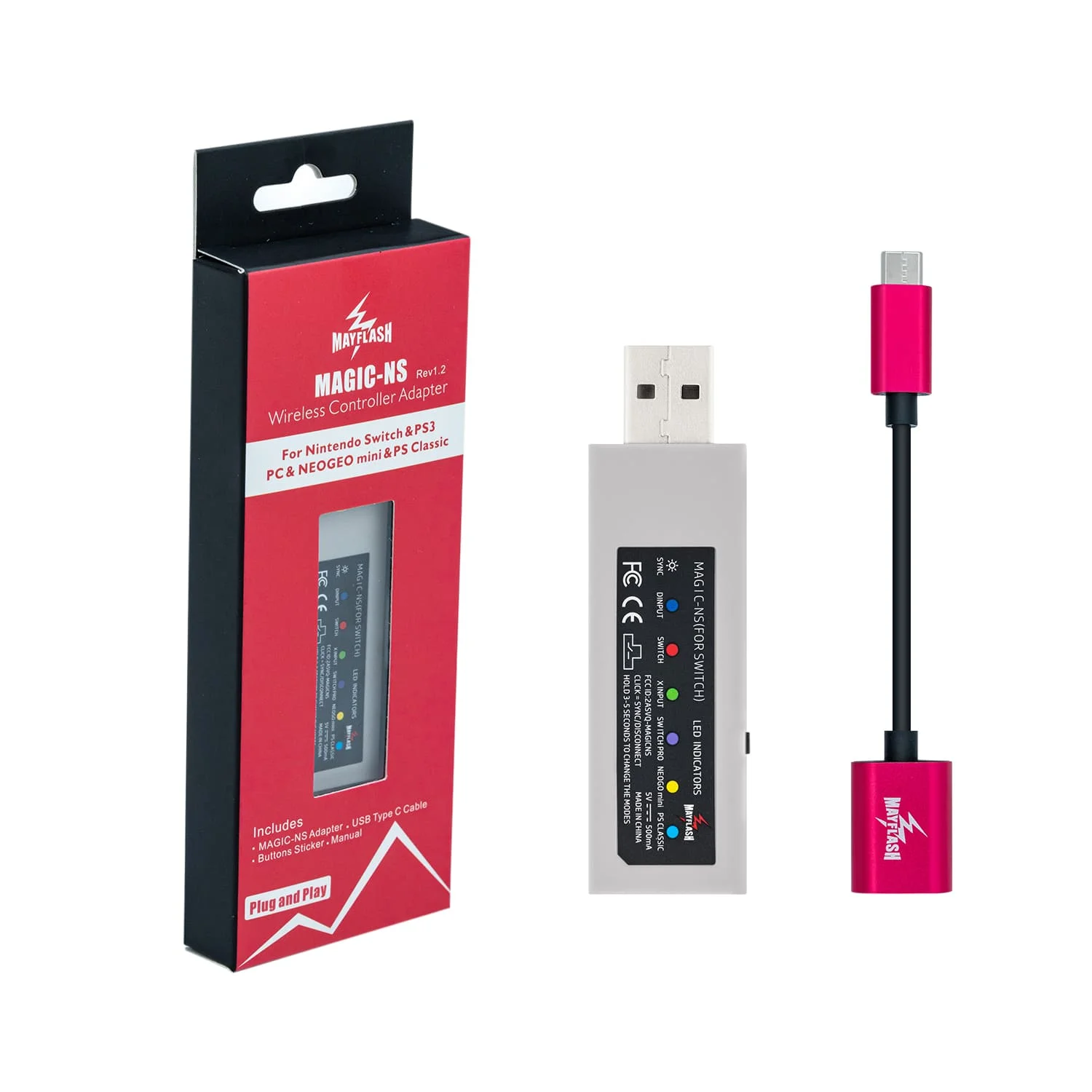 Mayflash Magic NS Nirkabel untuk PS5/untuk PS4/untuk Xbox Seri X