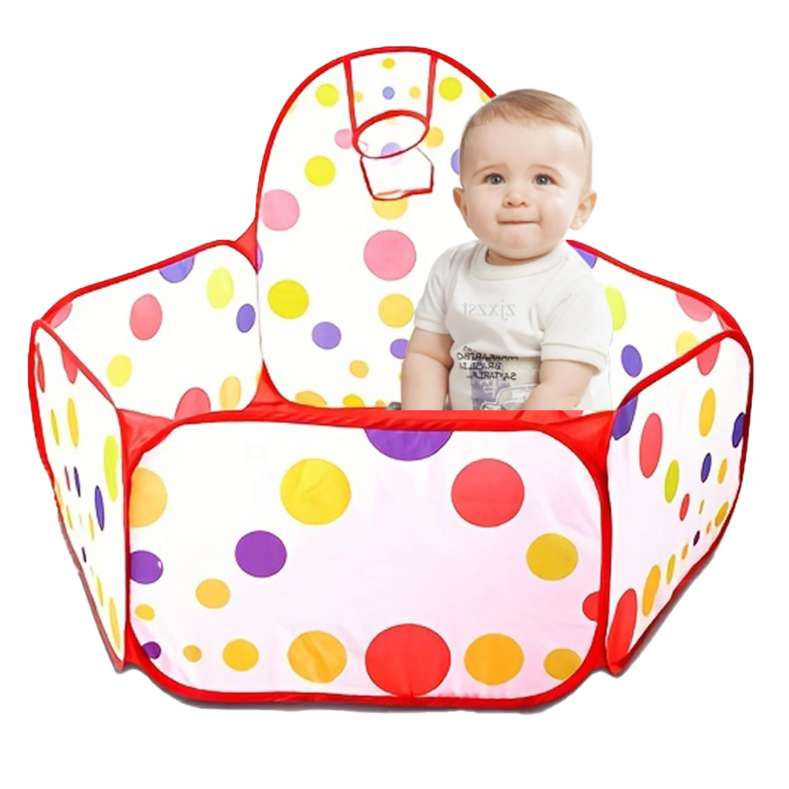Children's Ocean Ball Pool with Basketball Basket Bobo Pool Toy 0.9M (Excluding Ball)