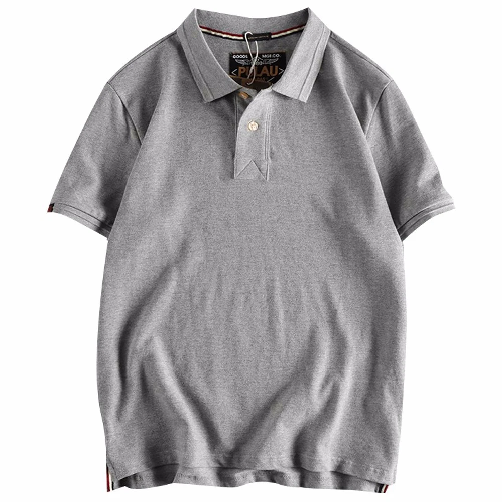 

New Summer Mens T-shirt Short Sleeve High Quality Cotton Sport Men Polo Shirt Business Dress Top Tee Shirt Man American Brand