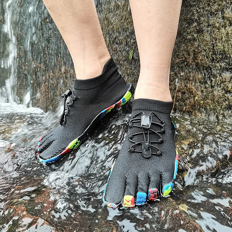 Unisex Split Toe Men FiveFingers Casual Sneakers Climbing Drainage Mesh Women Canyoning Quick Drying Water Shoes_vogvips.com