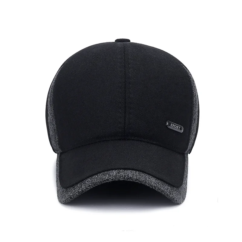 Waterproof Sports Cap Comfortable Adjustable Lined Earflap Cap Lightweight Winter Hat for Casual 5